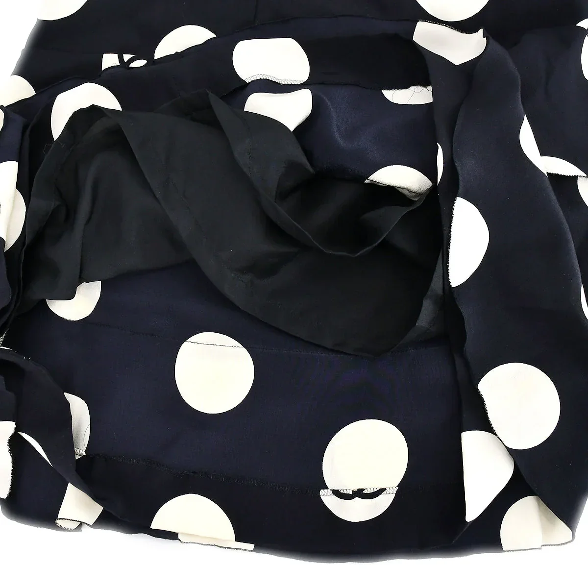 Chanel Spring 1997 Runway polka-dot ruffled silk dress #38 - Image 3