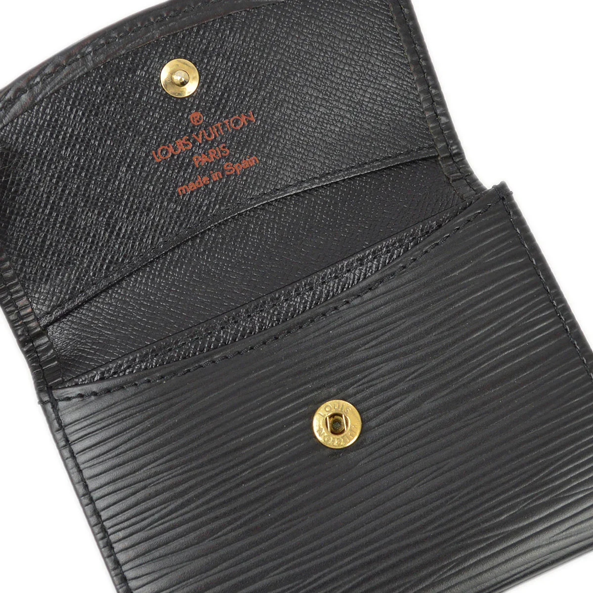 Louis Vuitton 1998 Black Epi Porte Monnaie Simple Coin Purse Wallet M63412 - Image 5