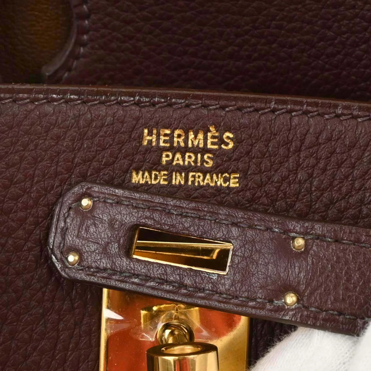 Hermes Havane Taurillon Clemence Birkin 40 Handbag - Image 10