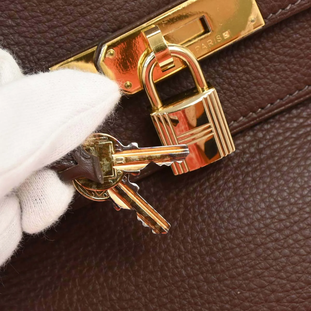 Hermes Havane Taurillon Clemence Birkin 40 Handbag - Image 7