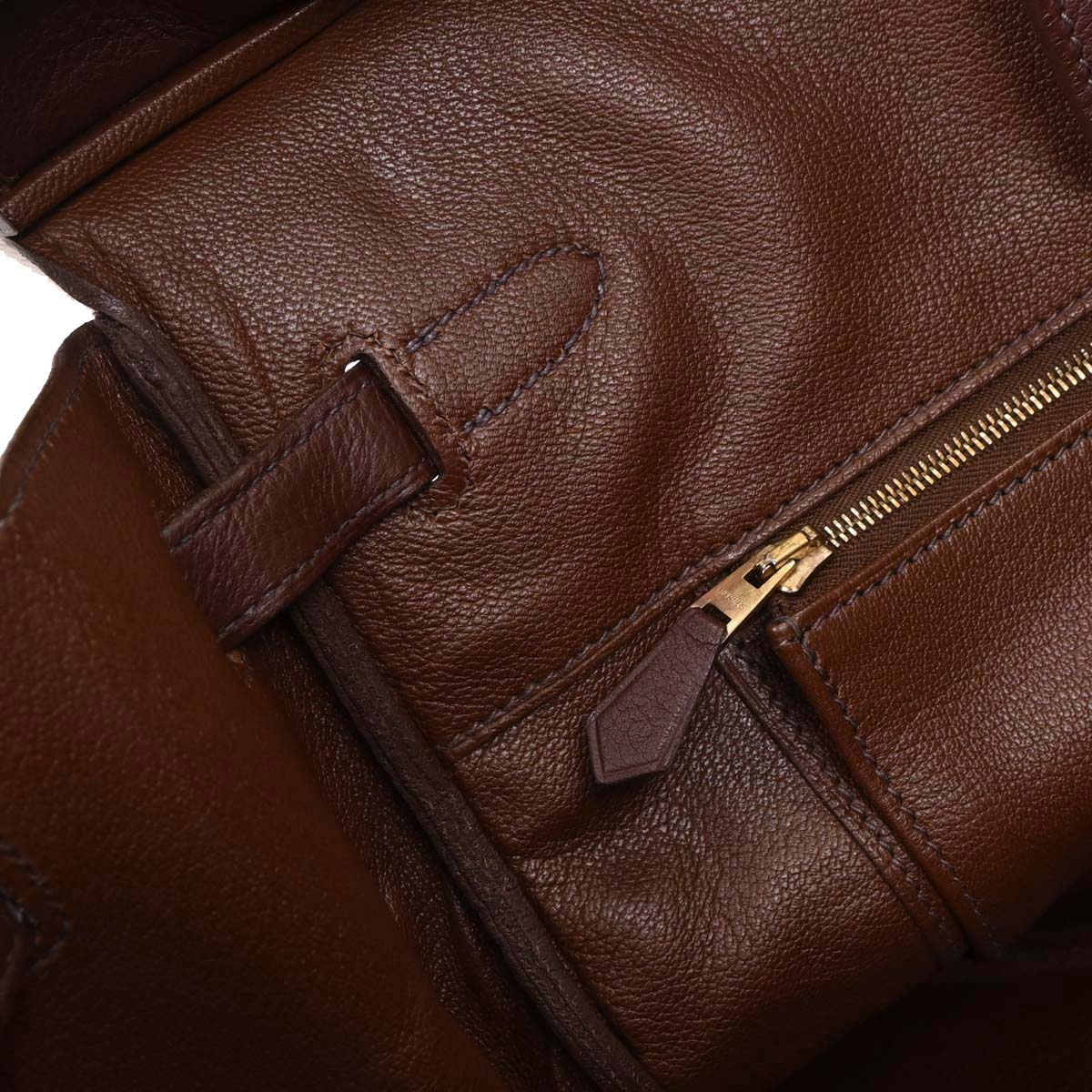 Hermes Havane Taurillon Clemence Birkin 40 Handbag - Image 9