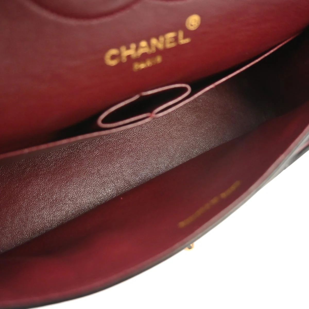 Chanel 1994-1996 Black Lambskin Paris Medium Double Flap Shoulder Bag - Image 6