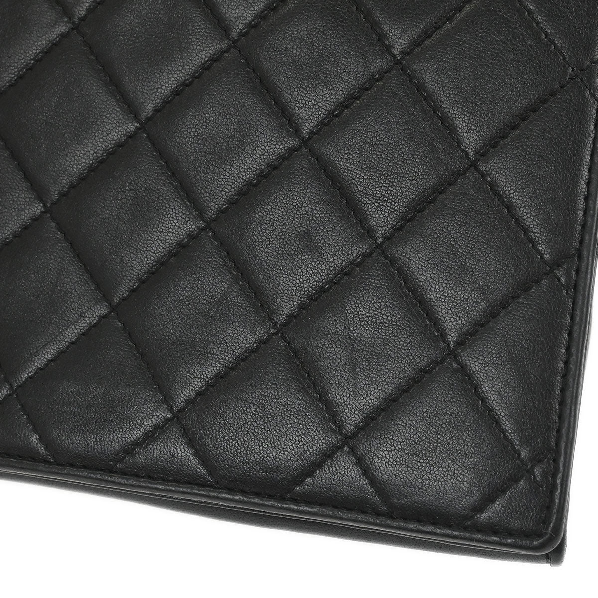 Chanel 1989-1991 Black Lambskin Full Flap Shoulder Bag - Image 6