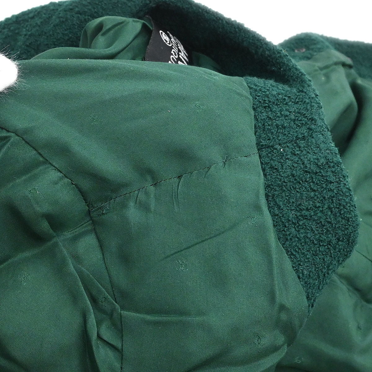 Chanel Single Breasted Collarless Coat Green - Image 11