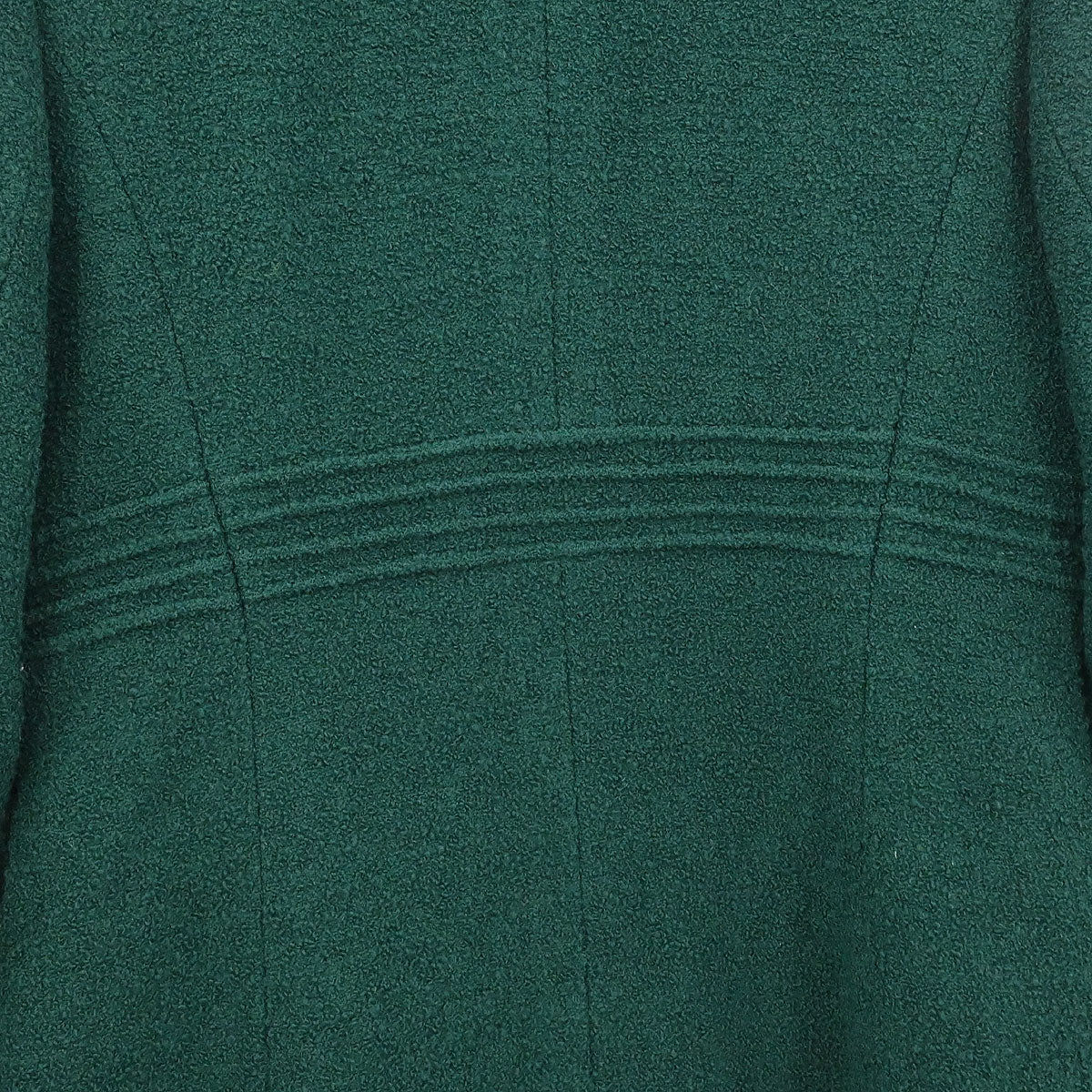 Chanel Single Breasted Collarless Coat Green - Image 5