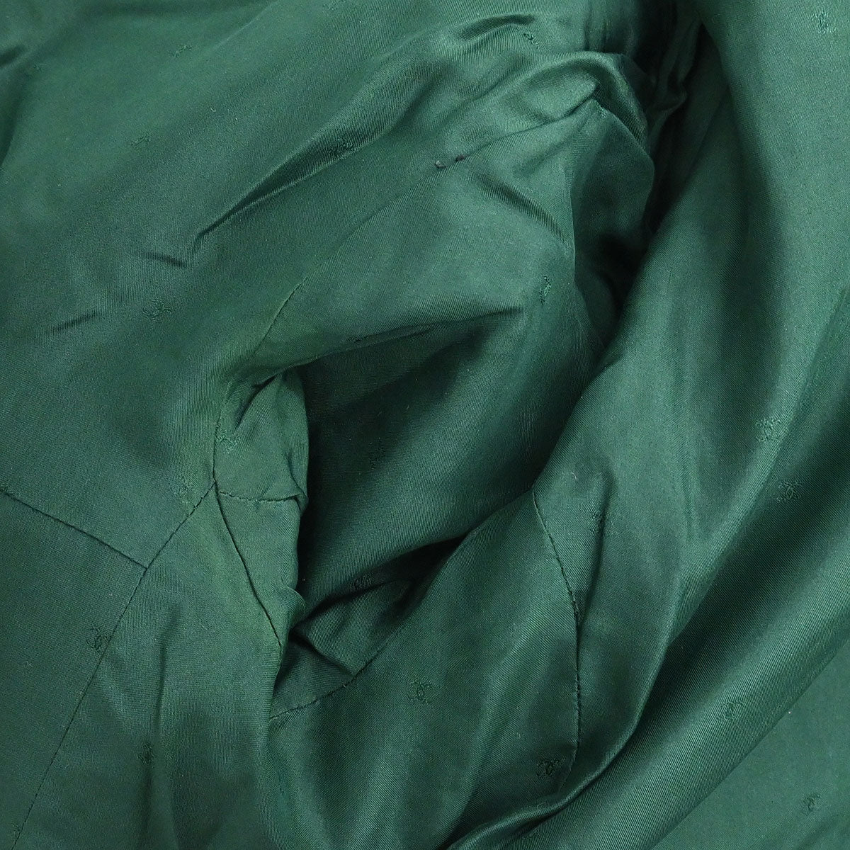 Chanel Single Breasted Collarless Coat Green - Image 9