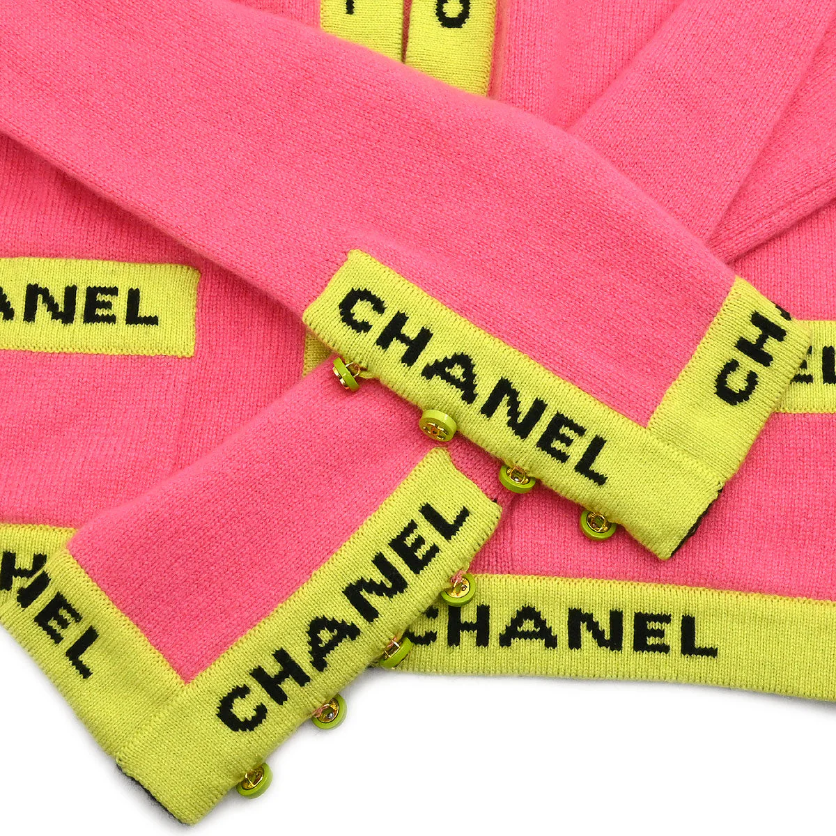 Chanel Ensemble Cardigan Short Sleeve Top Pink - Image 6