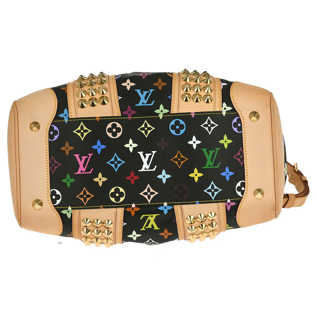 Louis Vuitton Black Multicolor Courtney MM Shoulder Handbag M45642 - Image 3