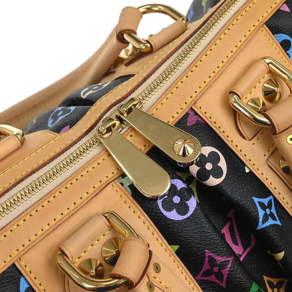 Louis Vuitton Black Multicolor Courtney MM Shoulder Handbag M45642 - Image 5