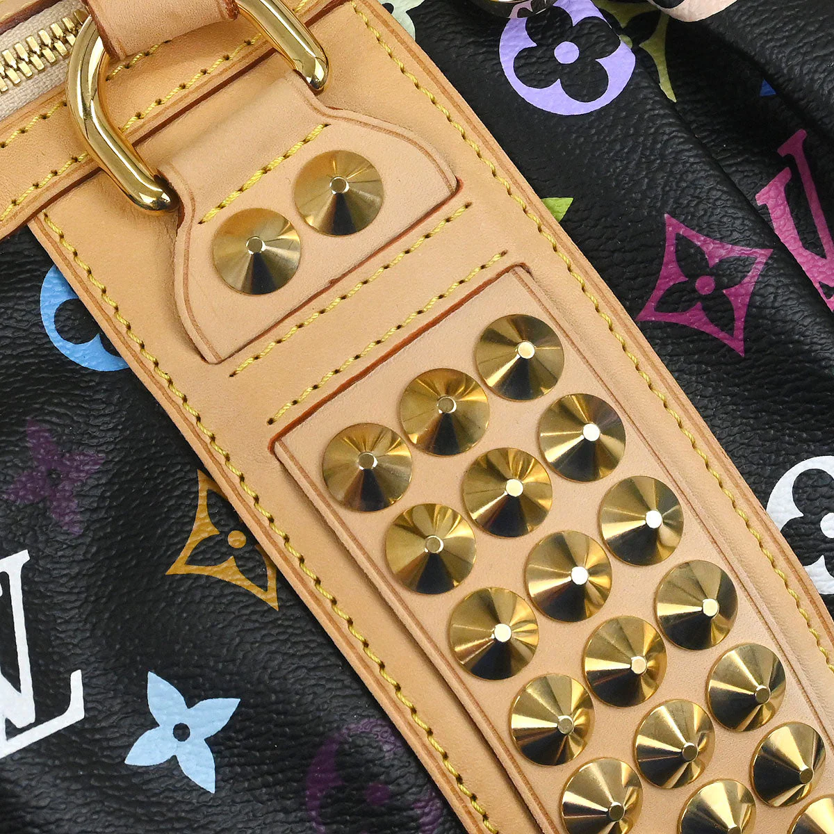 Louis Vuitton Black Multicolor Courtney MM Shoulder Handbag M45642 - Image 6