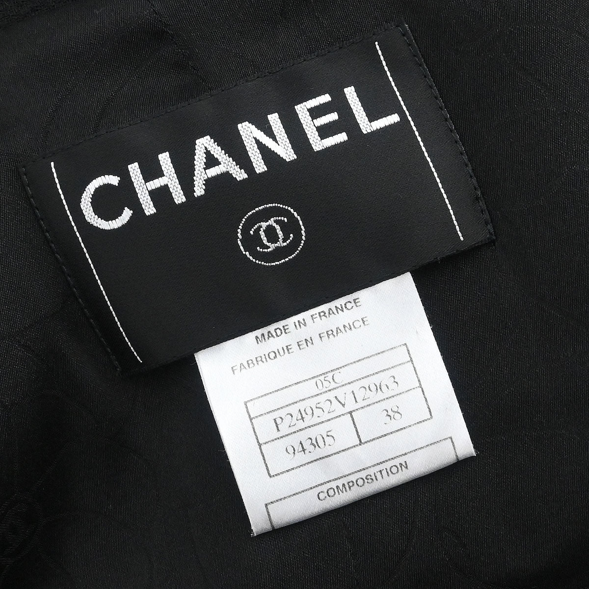 Chanel 2005 Emblem Single Breasted Jacket Black #38 - Image 10