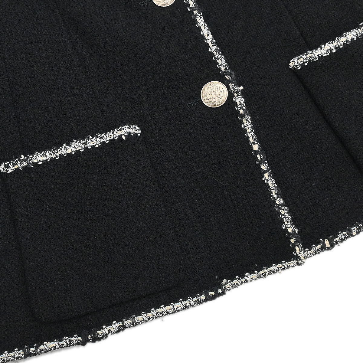 Chanel 2005 Emblem Single Breasted Jacket Black #38 - Image 7