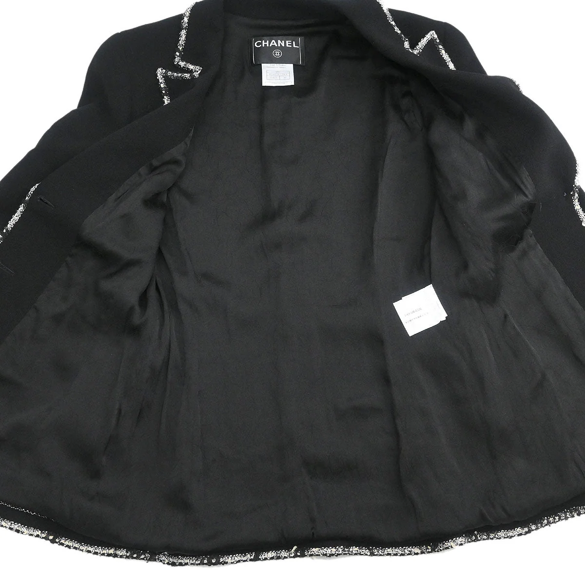 Chanel 2005 Emblem Single Breasted Jacket Black #38 - Image 8