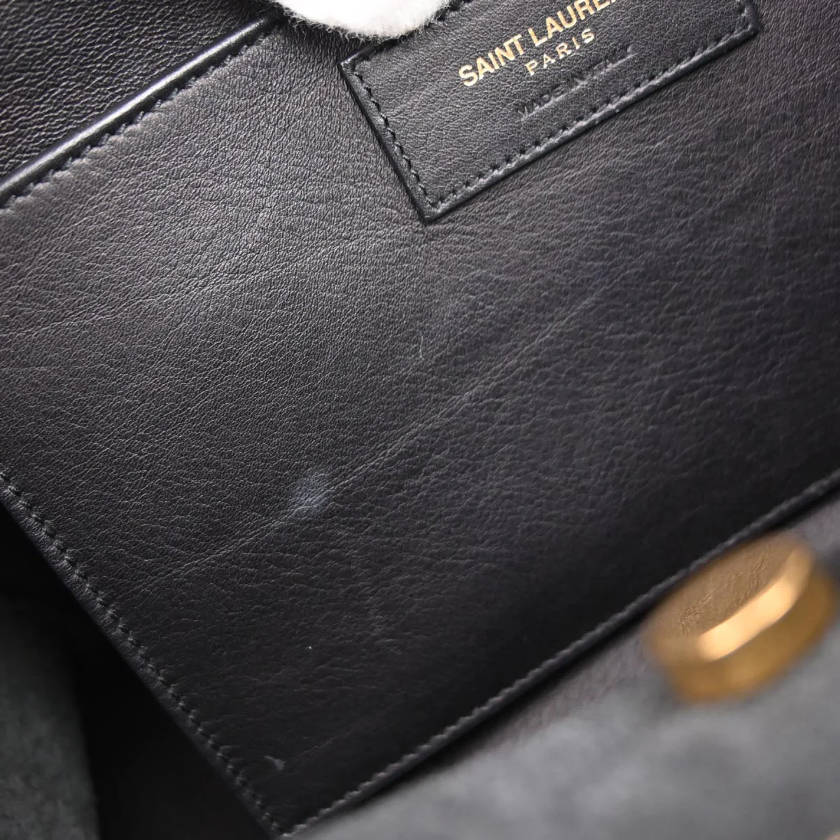 Saint Laurent Black Baby Cabas 2way Shoulder Handbag - Image 9