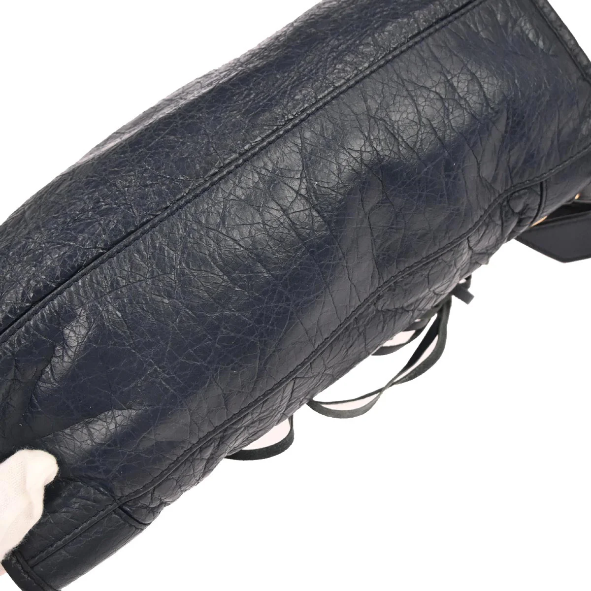 Balenciaga Navy Chevre City Small 2way Shoulder Handbag - Image 4