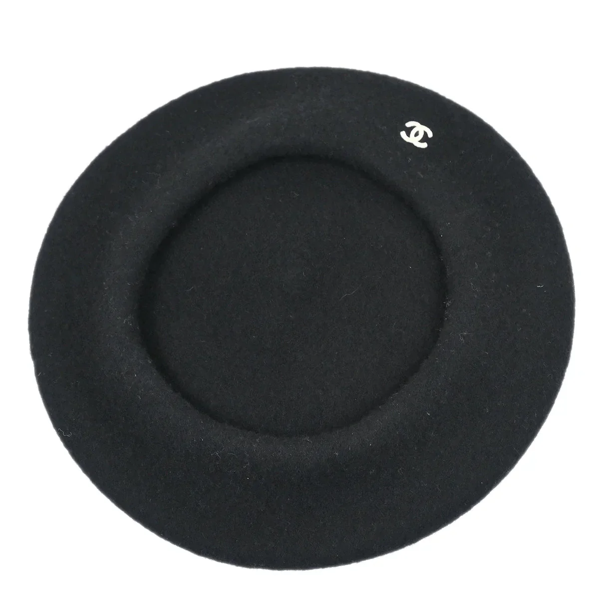 Chanel Black Hat Beret #57 Small Good - Image 3