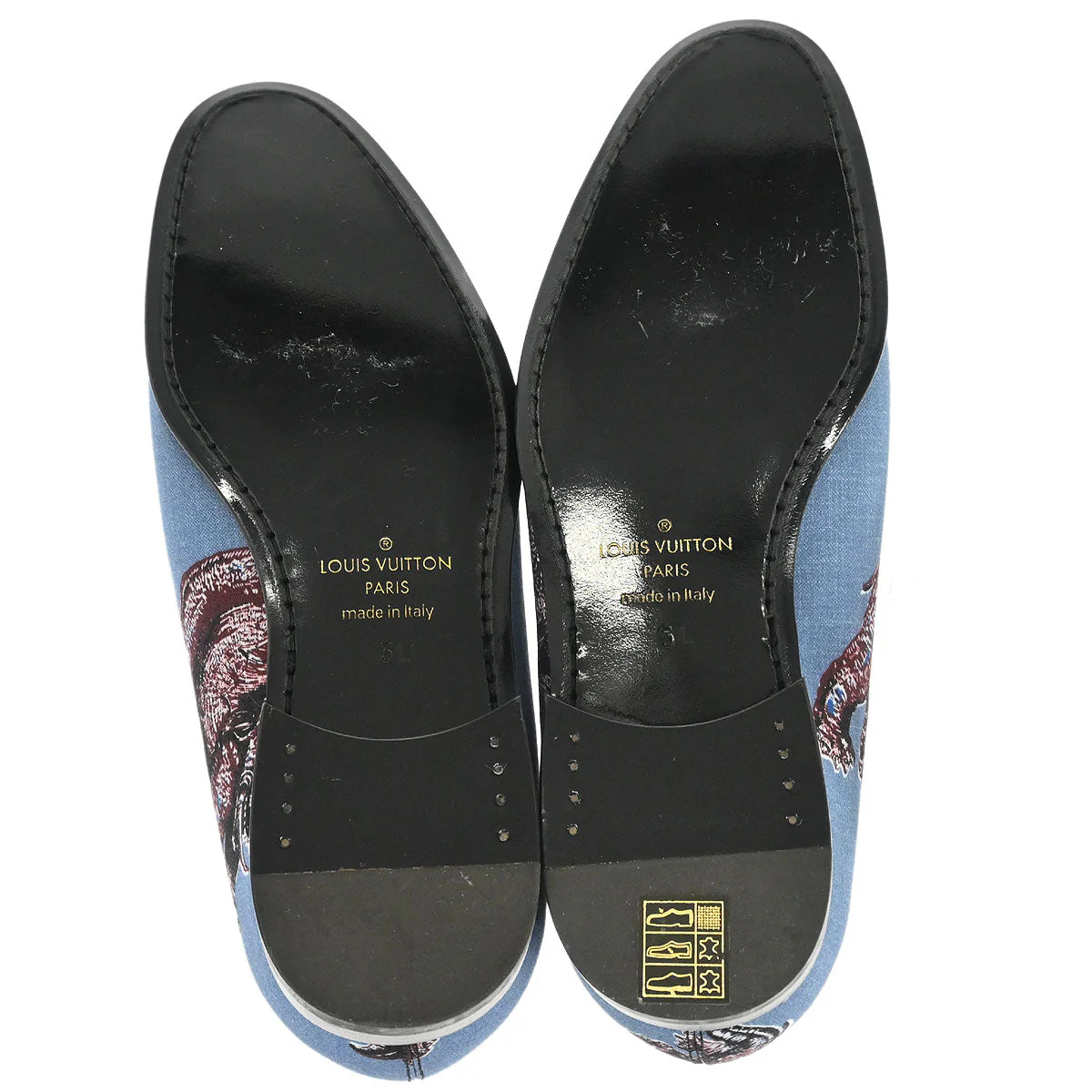 Louis Vuitton * Blue Loafers Shoes #5L - Image 4