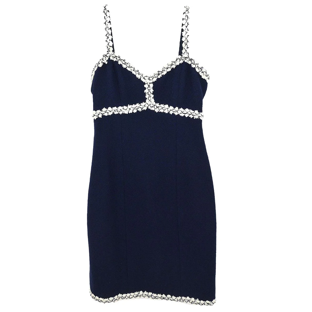 Chanel 1995 Setup Suit Jacket Dress Navy #40 - Image 3