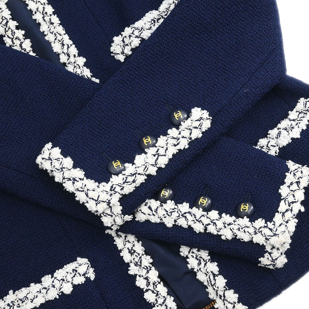 Chanel 1995 Setup Suit Jacket Dress Navy #40 - Image 6