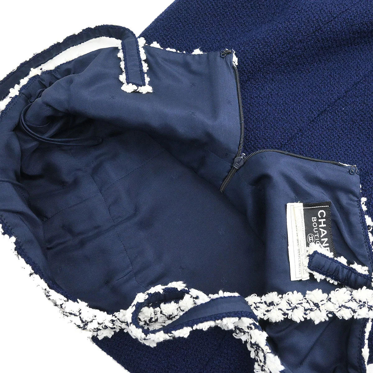 Chanel 1995 Setup Suit Jacket Dress Navy #40 - Image 9