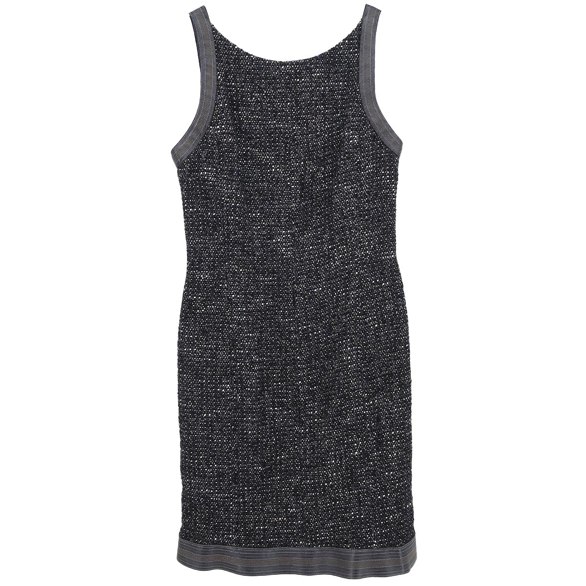 Chanel 2004 Setup Suit Jacket Dress Tweed Black #40 - Image 3