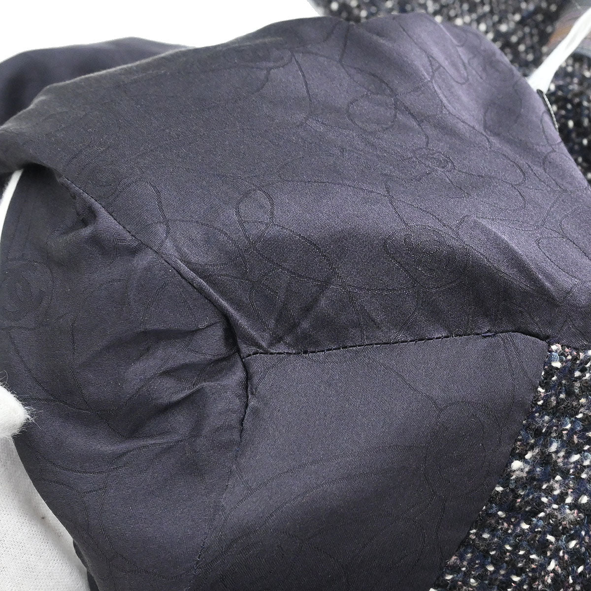 Chanel 2004 Setup Suit Jacket Dress Tweed Black #40 - Image 9