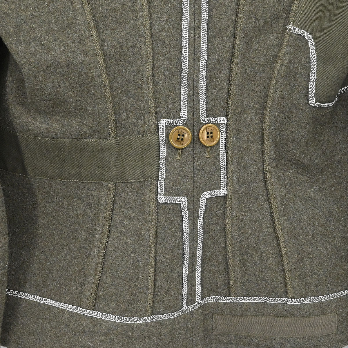 Christian Dior 2006 Single Breasted Jacket Khaki #38 - Image 3