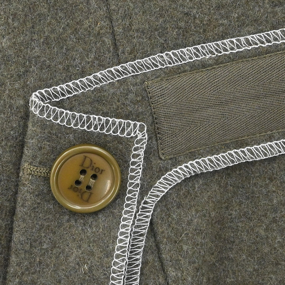 Christian Dior 2006 Single Breasted Jacket Khaki #38 - Image 6