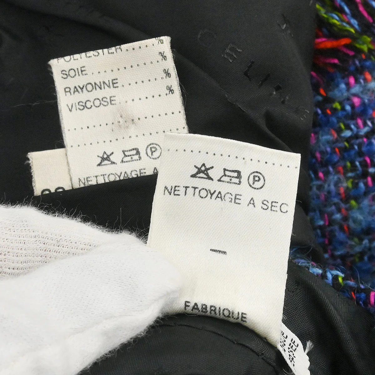 Celine Setup Suit Jacket Skirt Blue #38 - Image 10