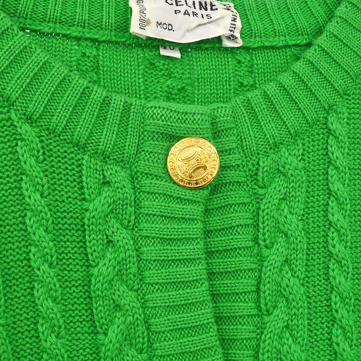 Celine Set Cardigan Shawl Green #40 - Image 4