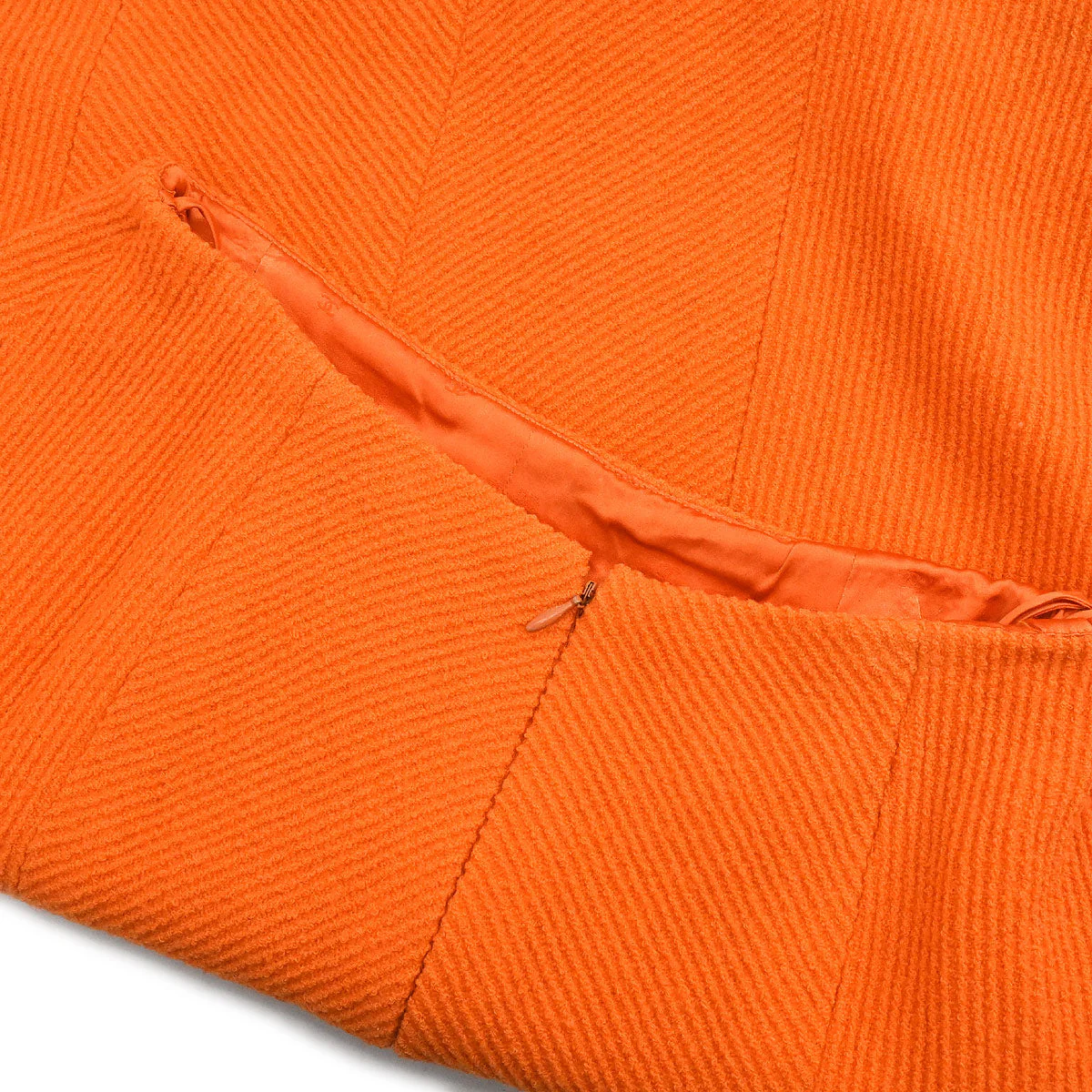 Chanel 1995 Setup Suit Jacket Skirt Orange #40 - Image 10