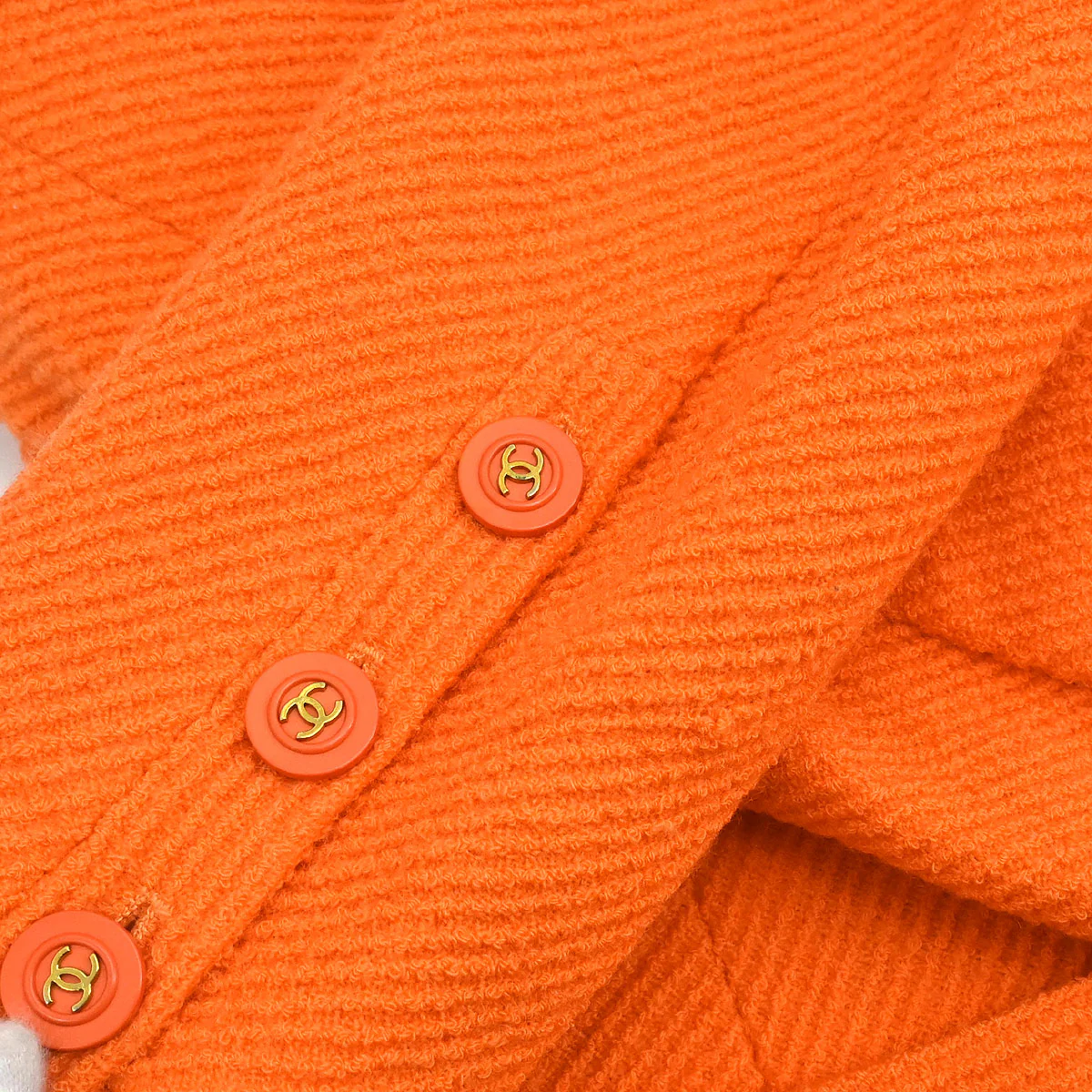 Chanel 1995 Setup Suit Jacket Skirt Orange #40 - Image 7