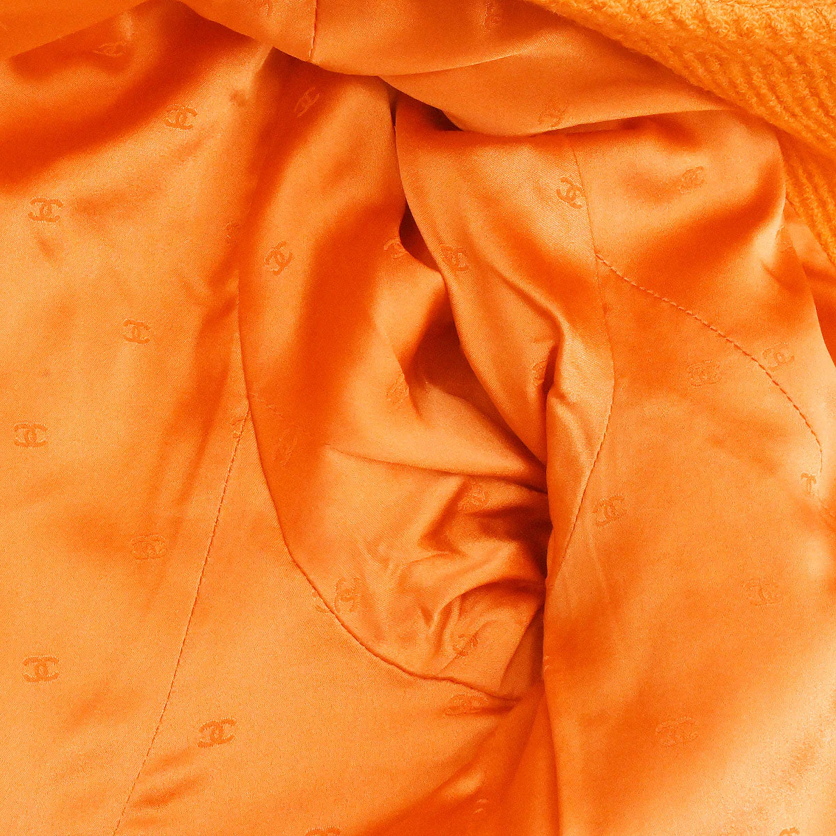 Chanel 1995 Setup Suit Jacket Skirt Orange #40 - Image 9