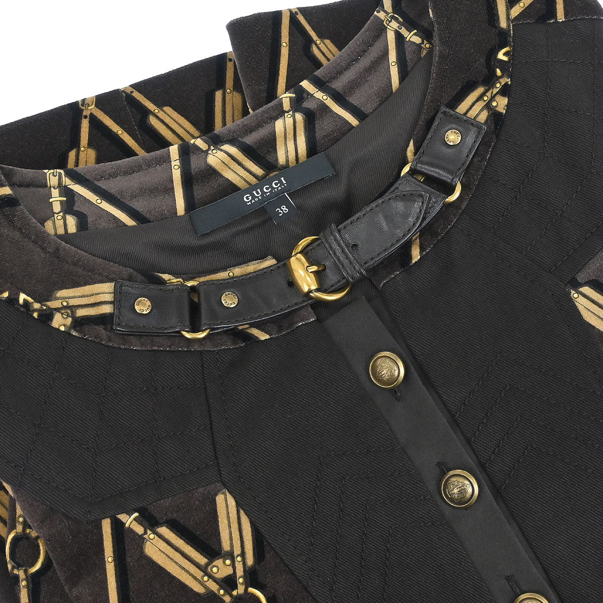 Gucci 2008 Short Sleeve Dress Brown #38 - Image 3