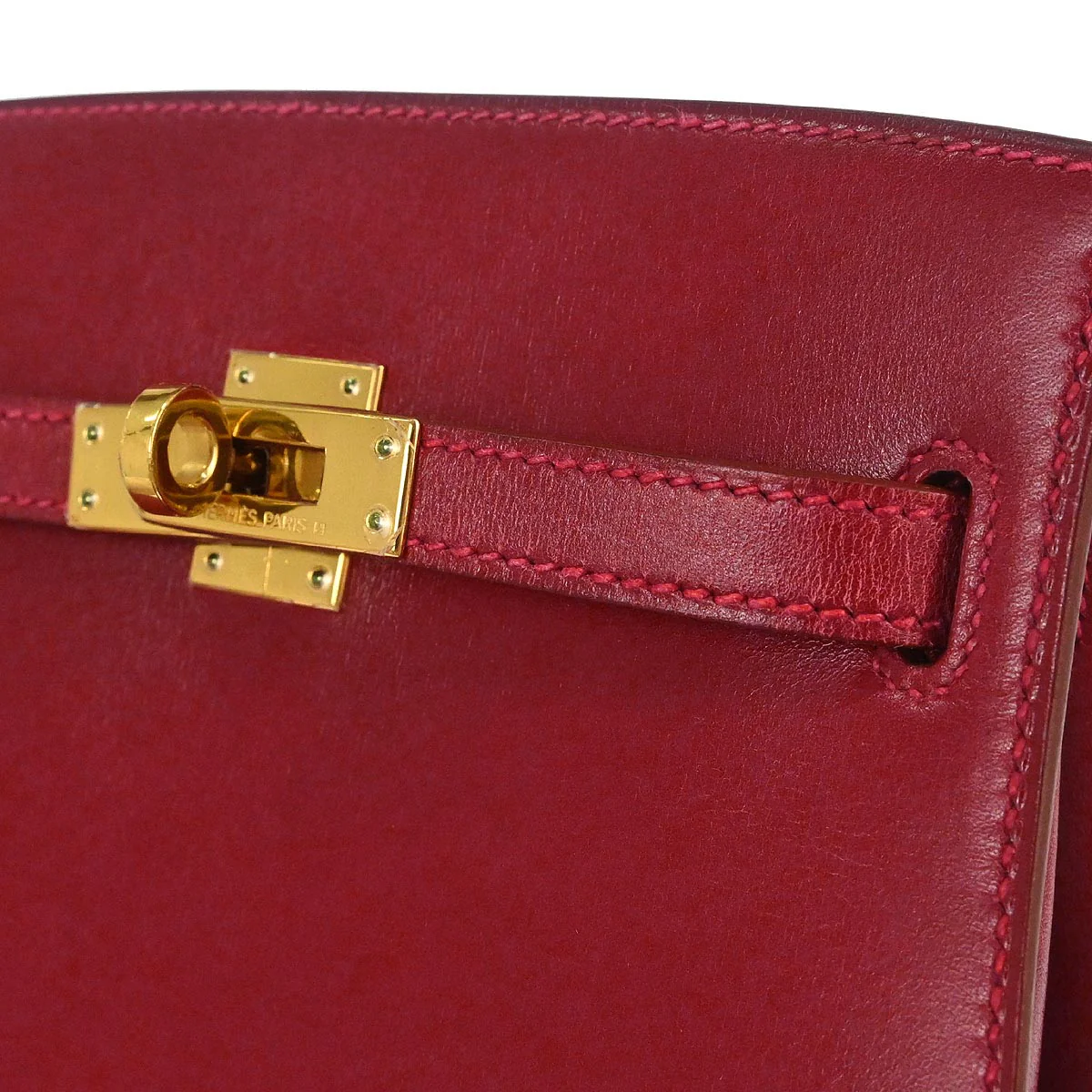 Hermes Rouge Garance Box Calf Kelly Sport PM Shoulder Bag - Image 5