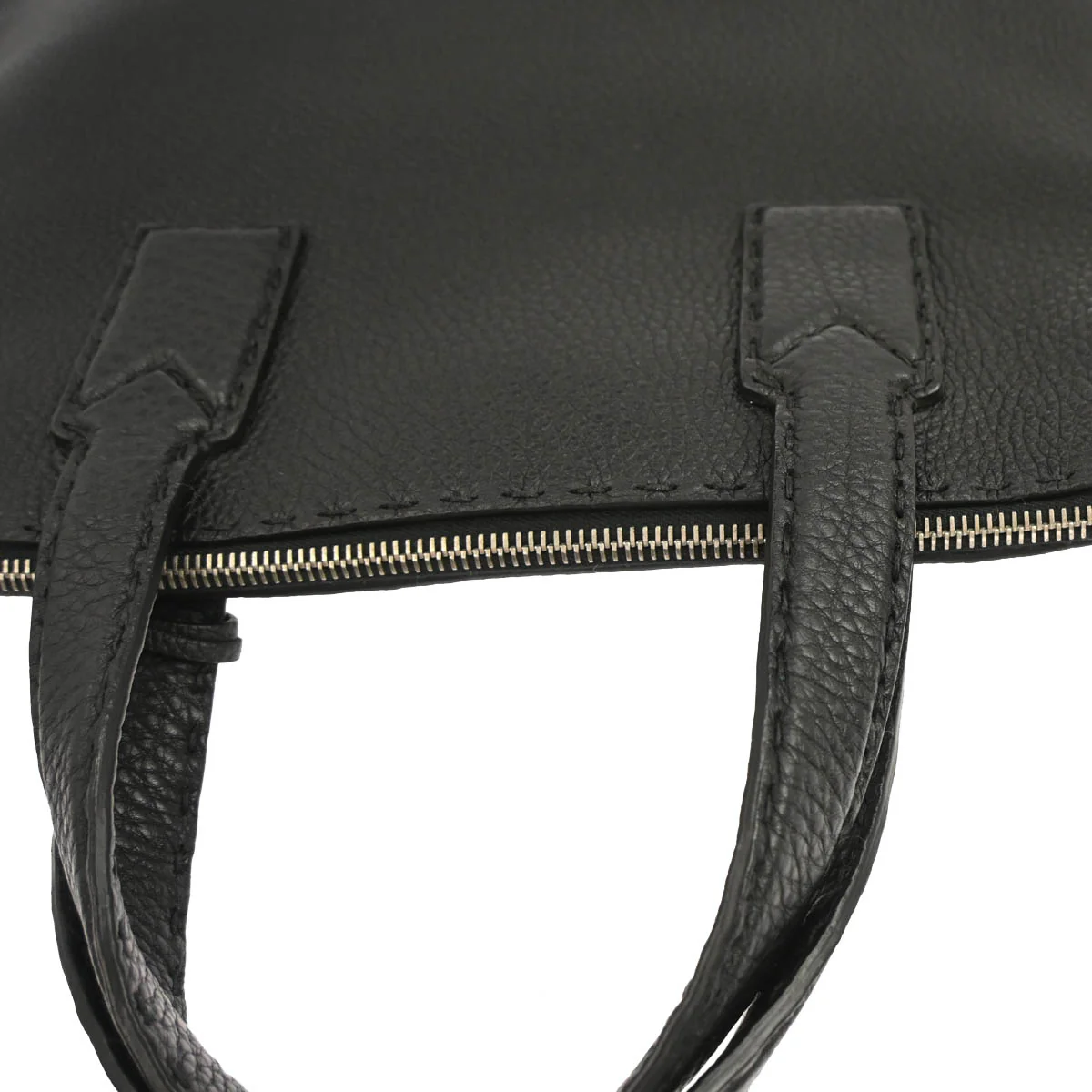 Fendi Black Leather Briefcase Handbag - Image 4