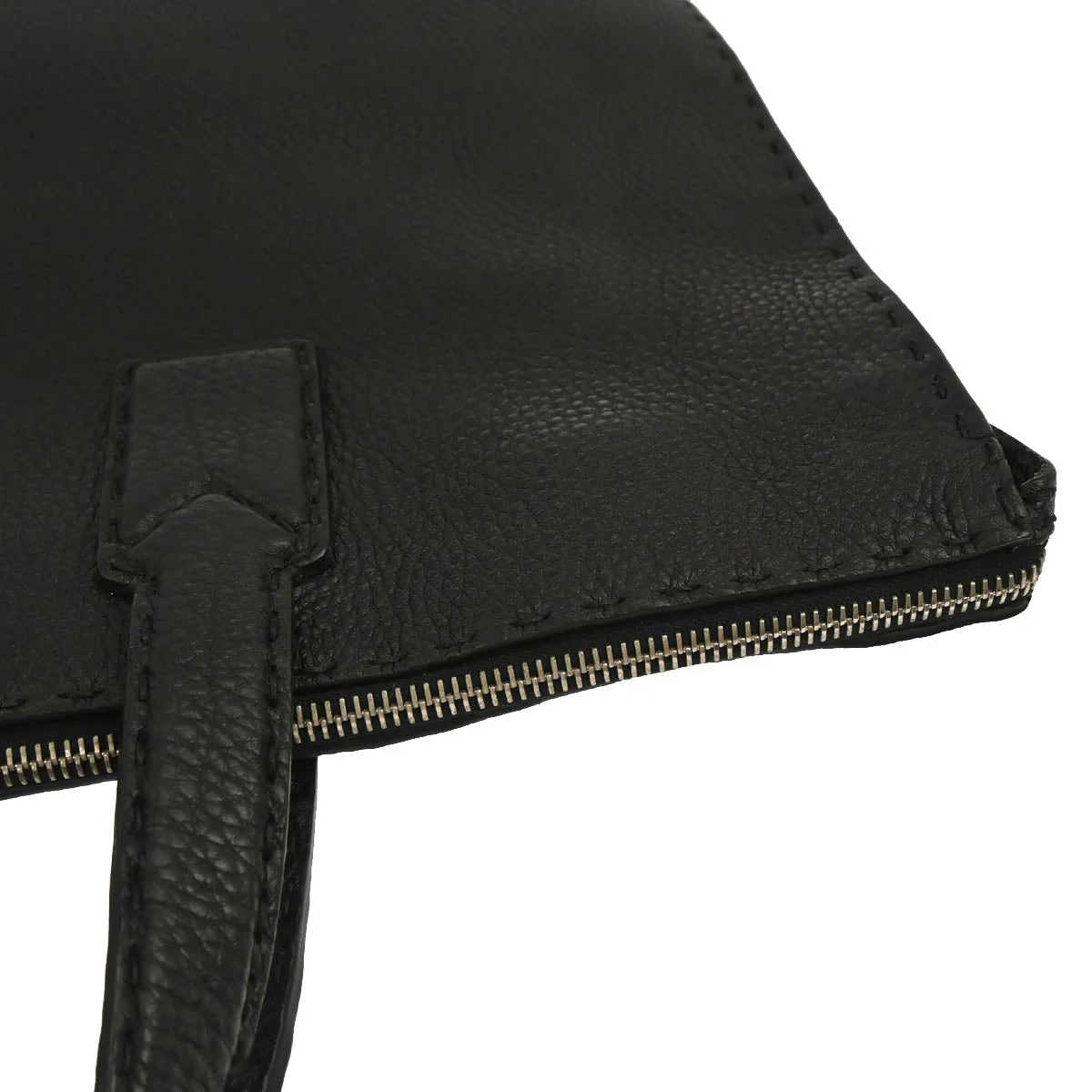 Fendi Black Leather Briefcase Handbag - Image 5