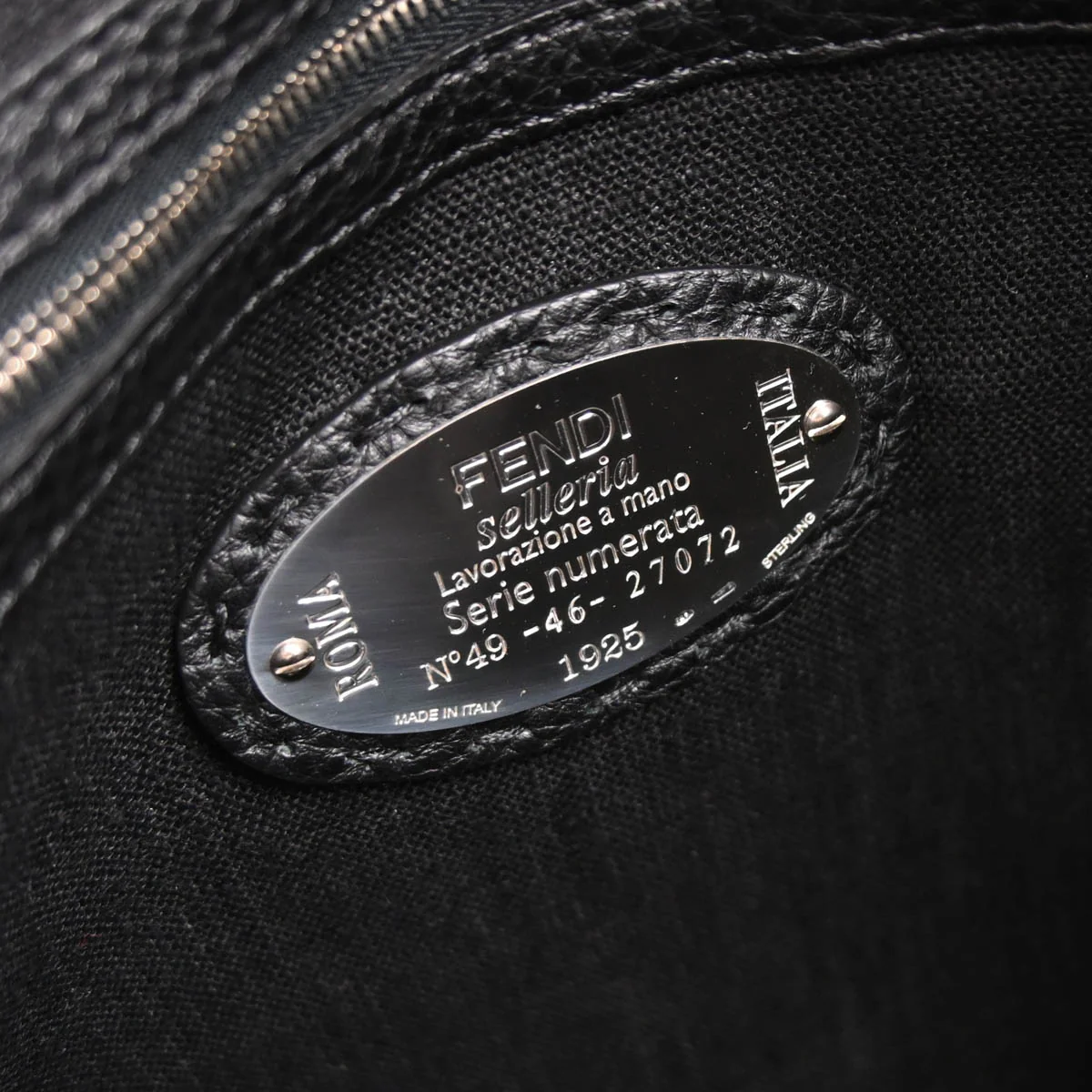 Fendi Black Leather Briefcase Handbag - Image 9