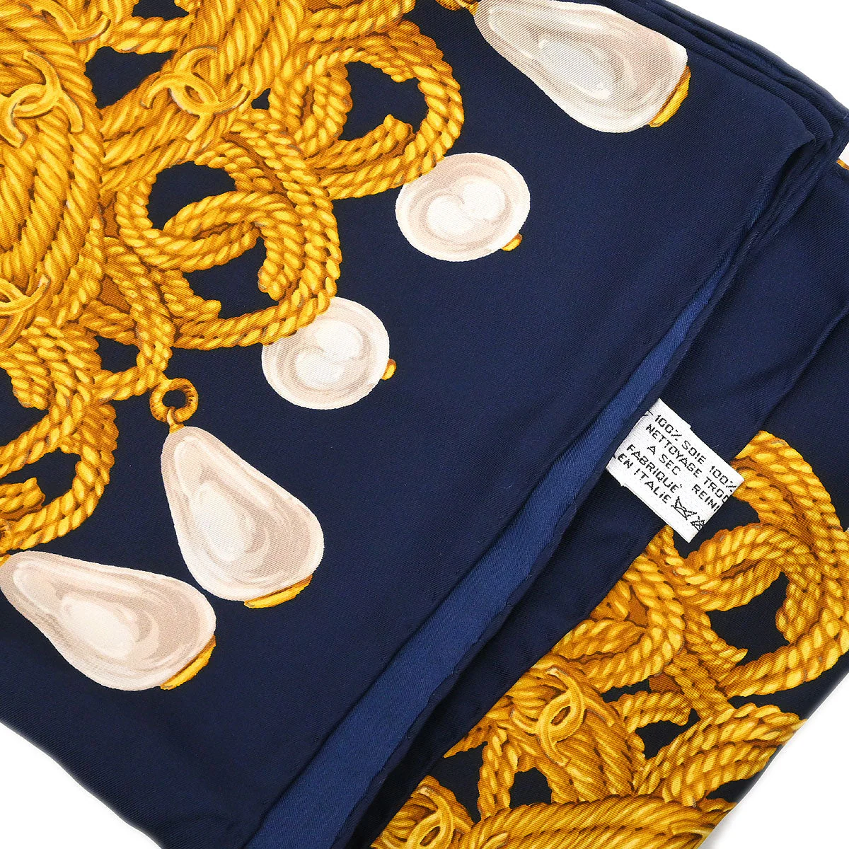 Chanel Navy Scarf Small Good - Image 3