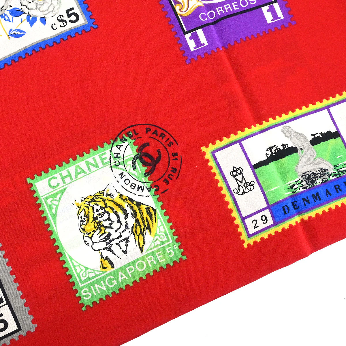 Chanel Red Scarf Small Good - Image 3