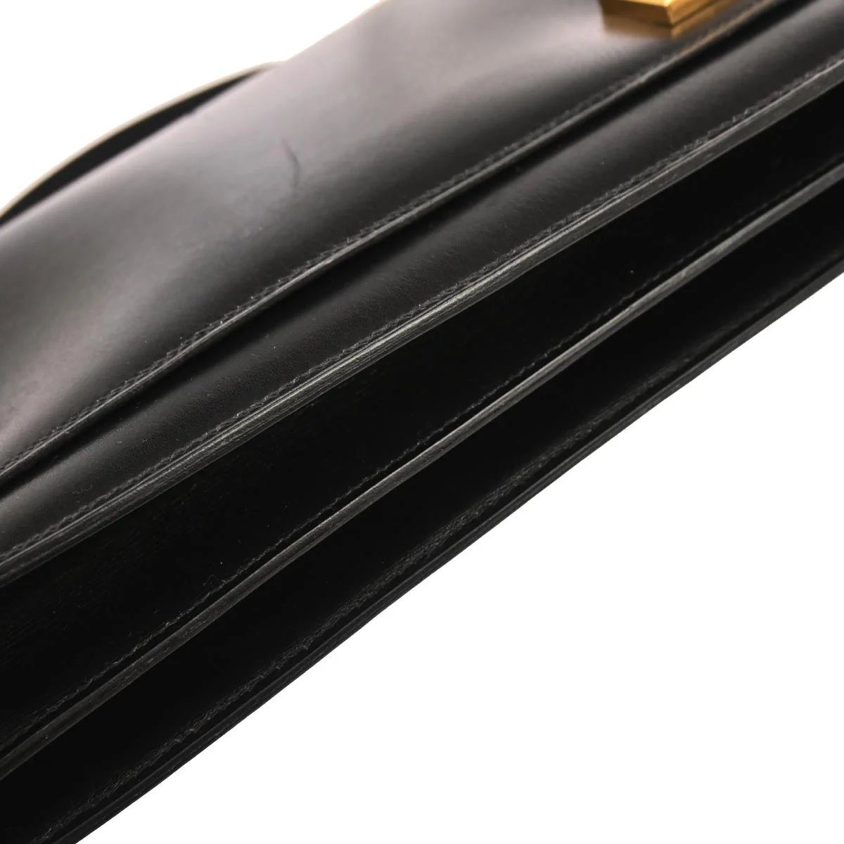 Hermes Black Box Calf Piano Handbag - Image 5