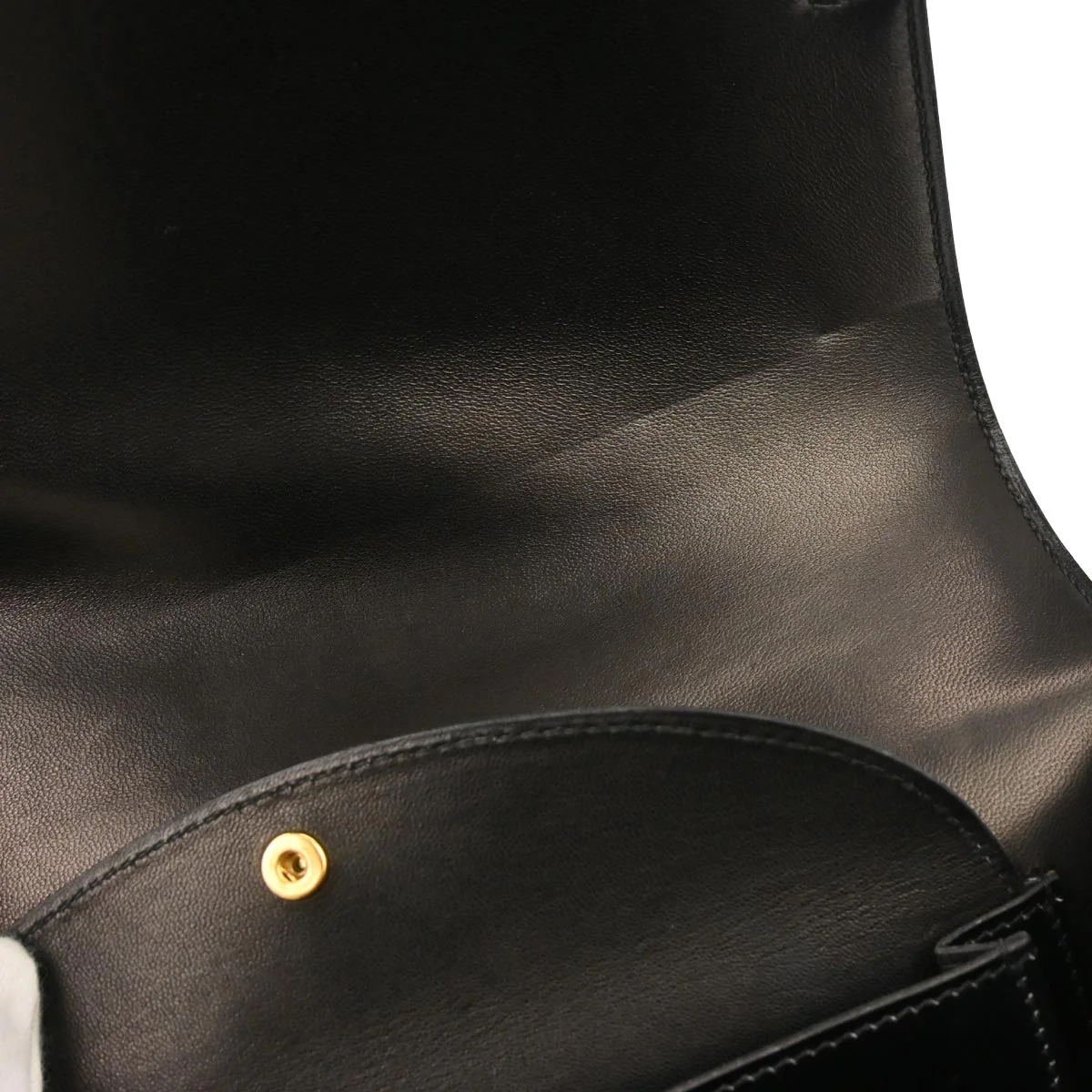 Hermes Black Box Calf Piano Handbag - Image 8