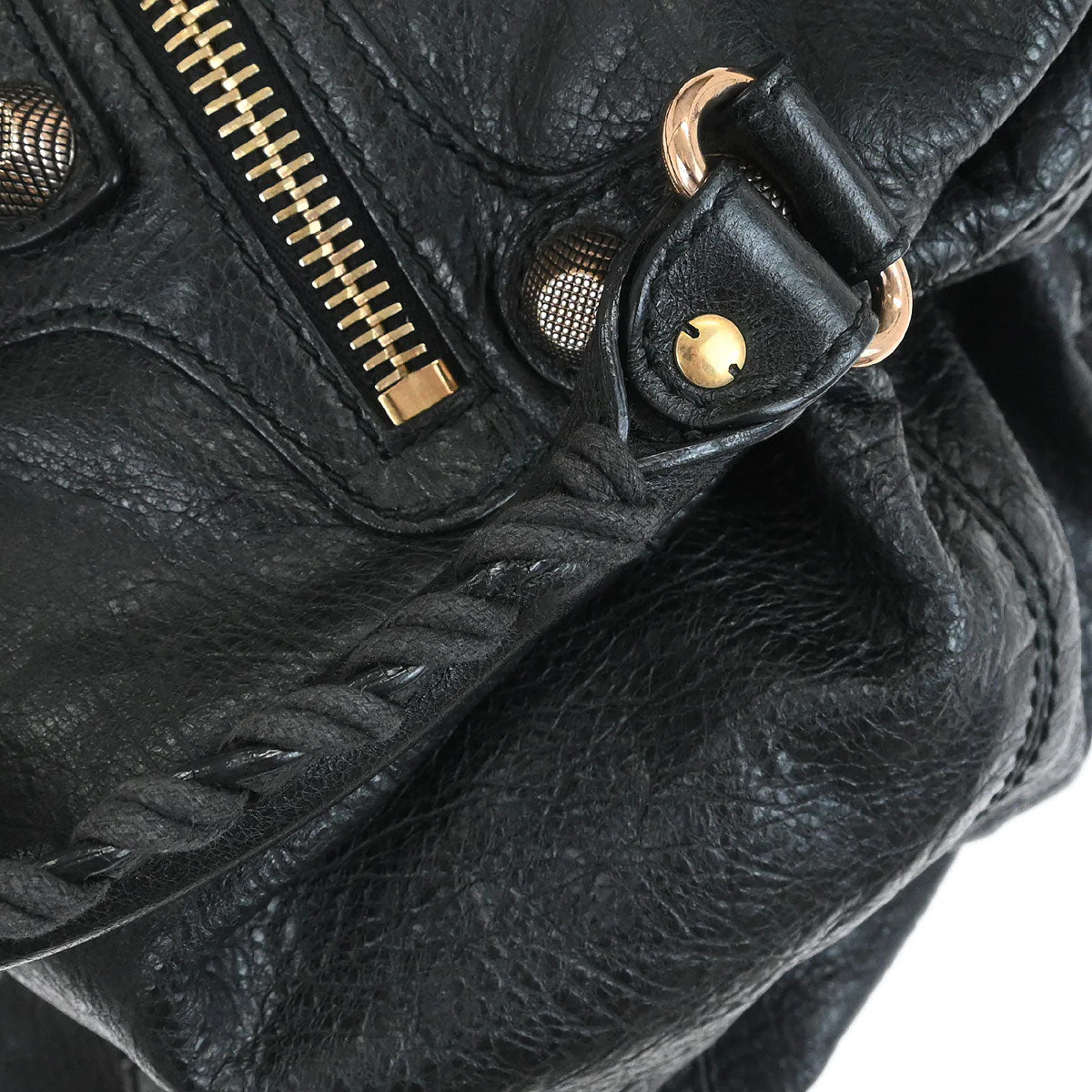 Balenciaga Black Pompon 2way Shoulder Handbag - Image 6