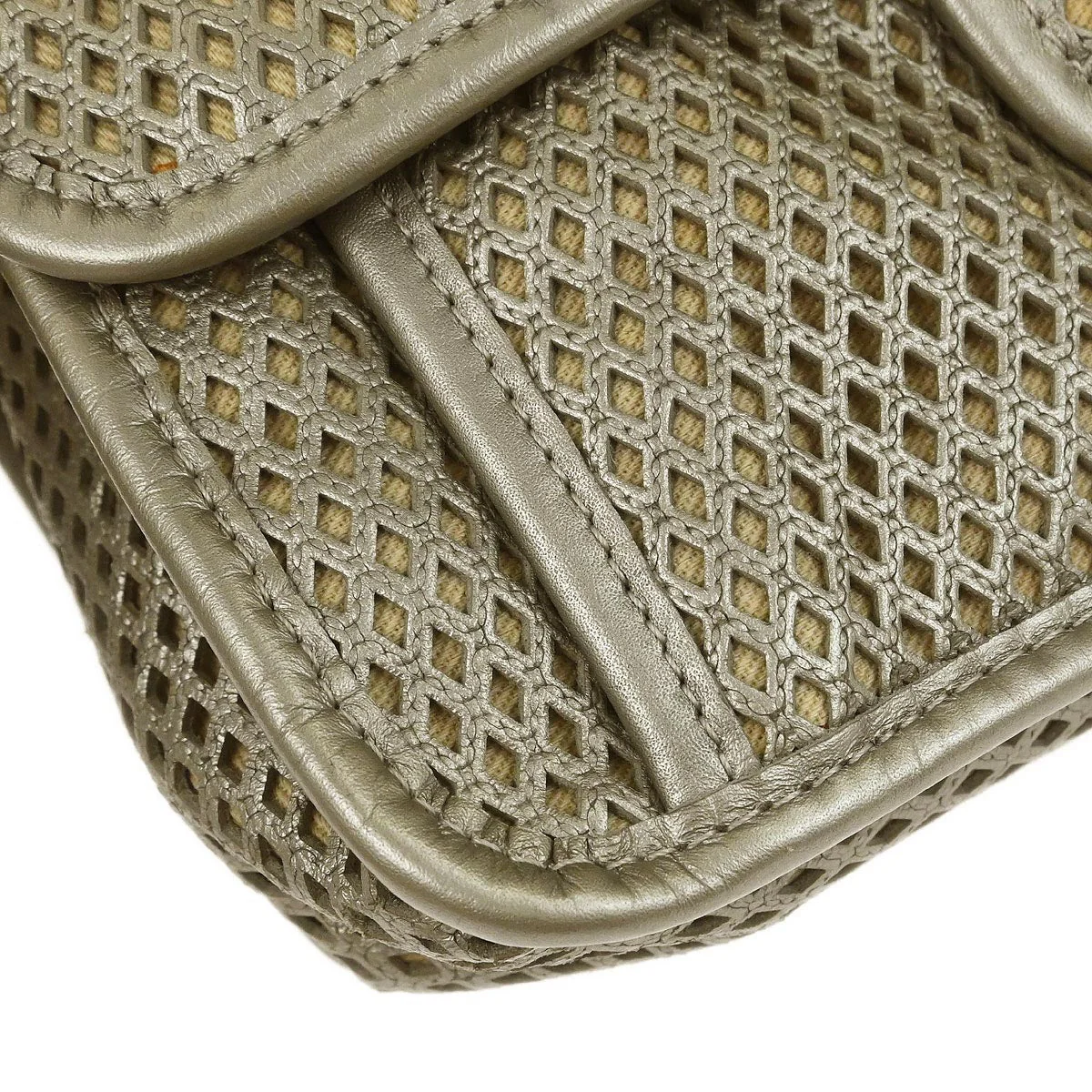 Chanel 2012-2013 Gold Perforated Calfskin French Riviera Shoulder Bag - Image 3