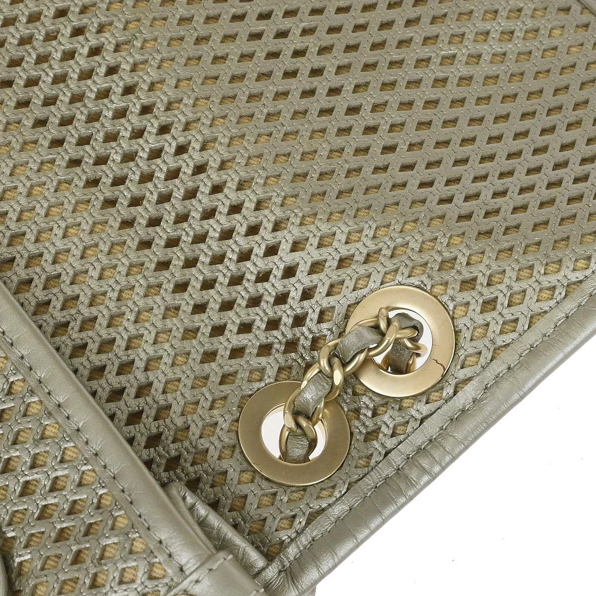 Chanel 2012-2013 Gold Perforated Calfskin French Riviera Shoulder Bag - Image 8