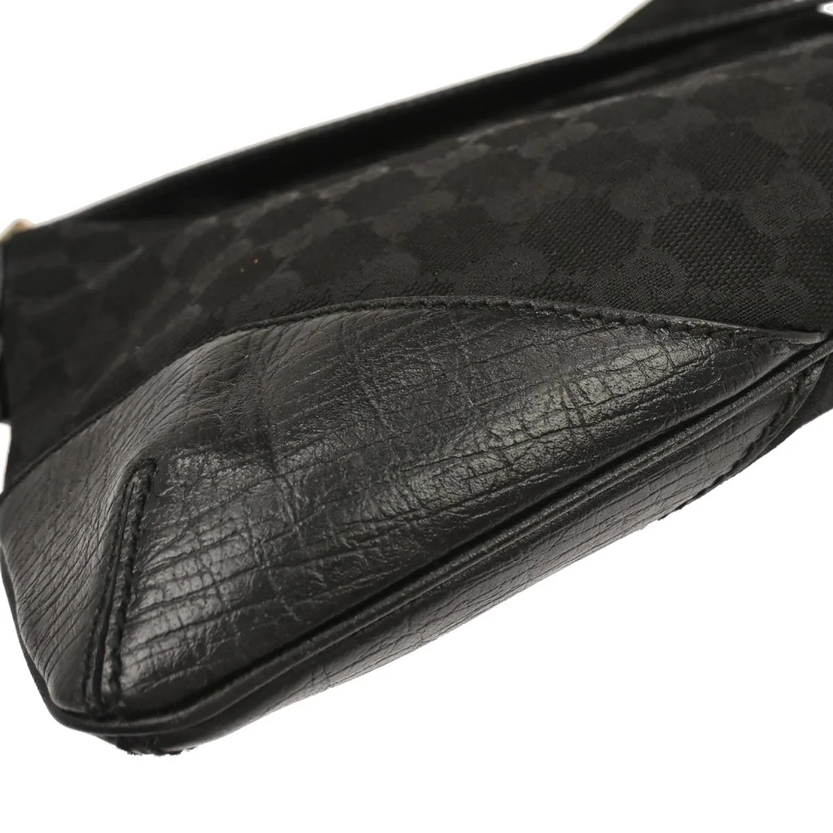Gucci Black Canvas GG Shoulder Bag - Image 3