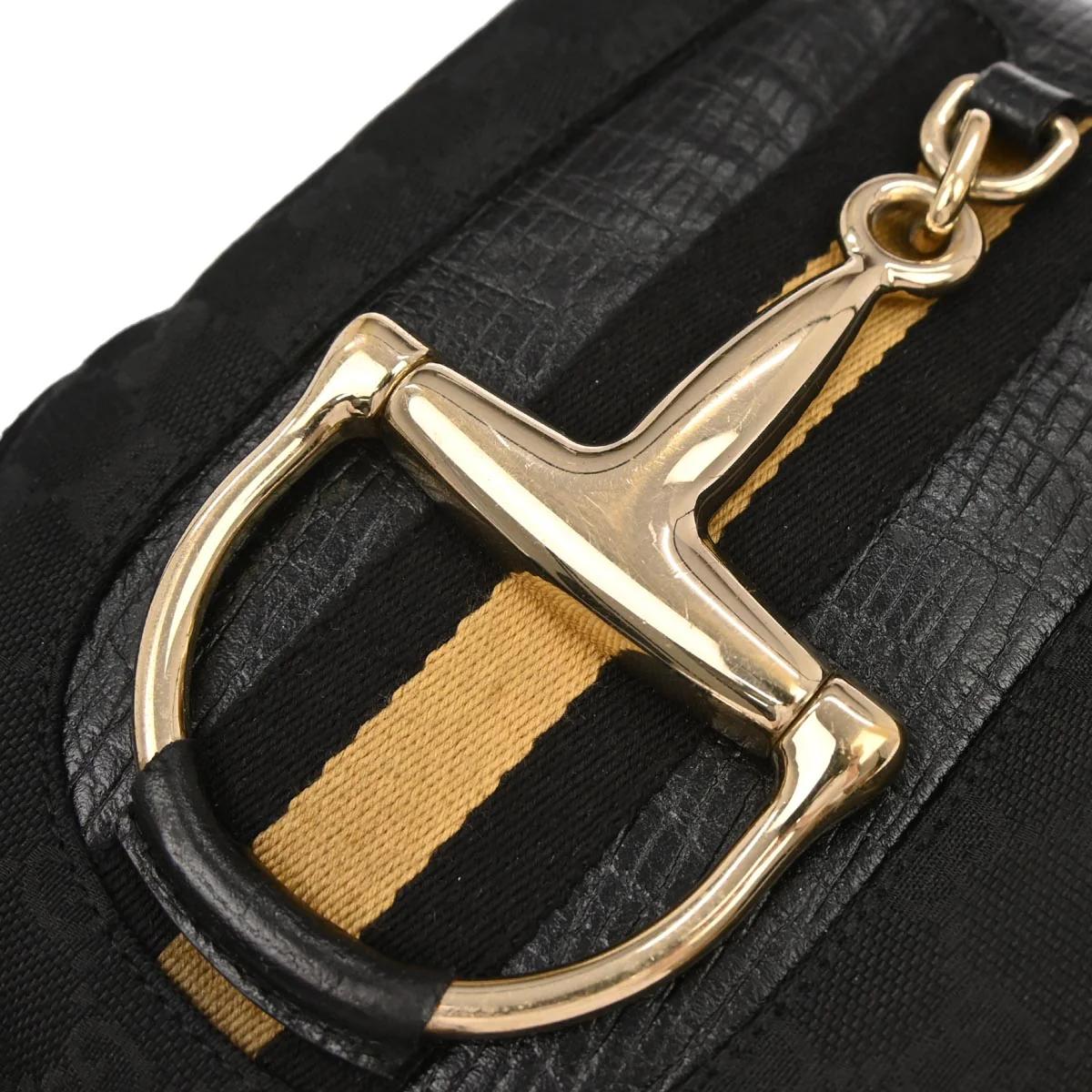 Gucci Black Canvas GG Shoulder Bag - Image 5