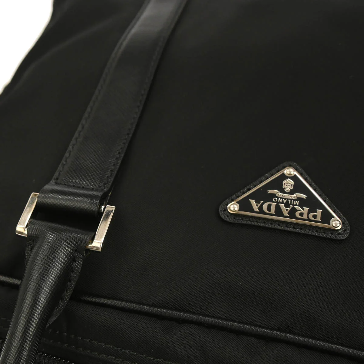 Prada Black Nylon Briefcase Handbag - Image 3