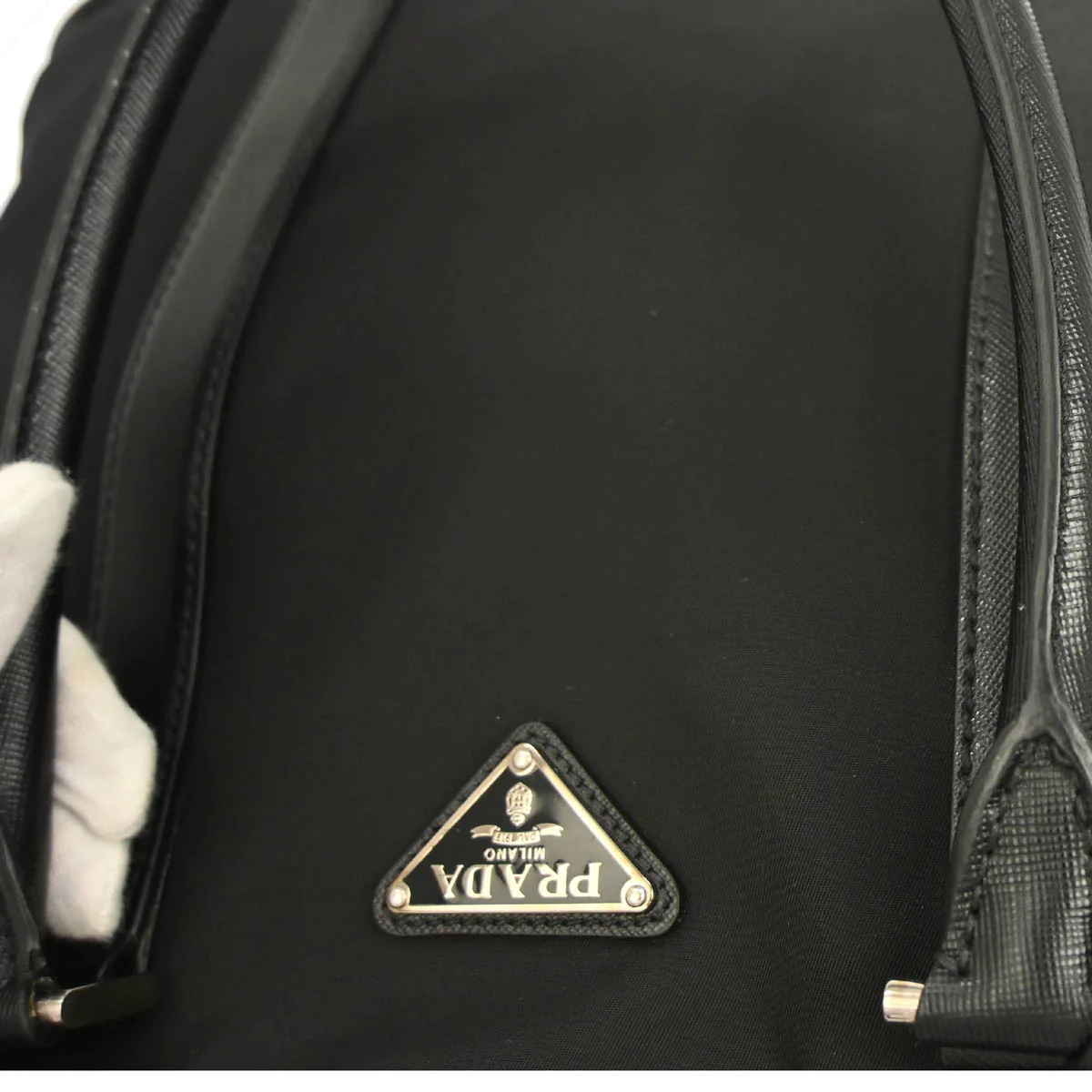 Prada Black Nylon Briefcase Handbag - Image 4