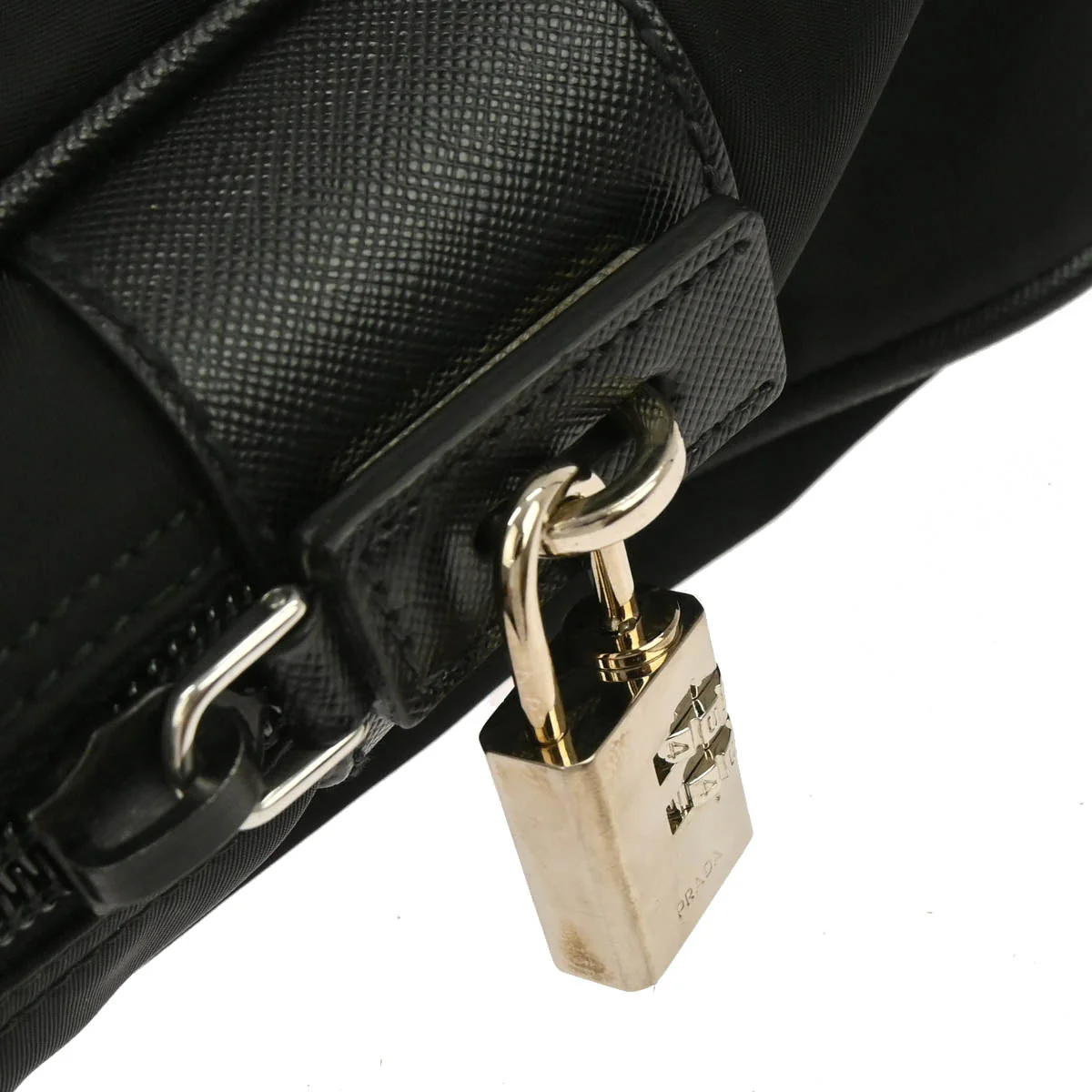 Prada Black Nylon Briefcase Handbag - Image 5